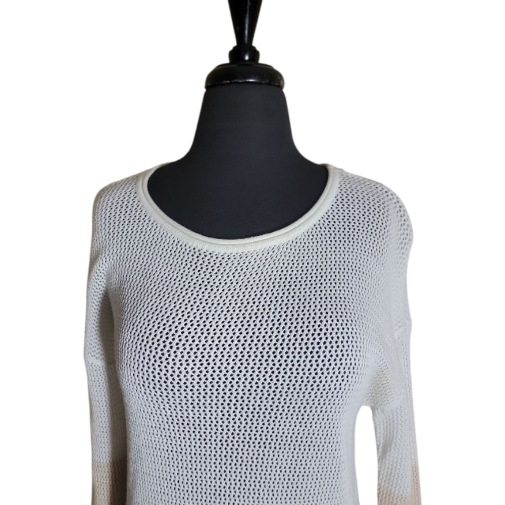Pendleton Open Knit Colorblock Drop Shoulder Tuni… - image 3